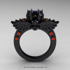 Art-Masters-Winged-Skull-14K-Black-Gold-1-Carat-Black-Diamond-Orange-Sapphire-Engagement-Ring-R613-14KBGOSBD-F
