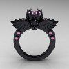 Art-Masters-Winged-Skull-14K-Black-Gold-1-Carat-Light-Pink-Sapphire-Engagement-Ring-R613-14KBGLPS-F