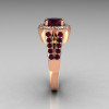 Classic 2011 Trend 18K Pink Gold 1.0 Carat Amethyst Diamond Celebrity Fashion Engagement Ring R104-18KPGDAM-3