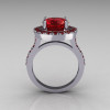 Legacy Classic 10K White Gold 2.5 Carat Red Ruby Solitaire Ring R115-10WGRR-4