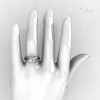 Modern 14K White Gold 2 Carat CZ Diamond Solitaire Ring AR110-14KWGDCZ-5