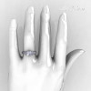 Classic French 14K White Gold 1.0 Carat Princess Cubic Zirconia Diamond Solitaire Ring AR125-14WGDCZ-4