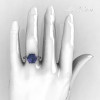 Classic Russian Bridal 18K White Gold 5.0 Carat Alexandrite Solitaire Ring RR133-18KWGAL-4