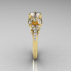 Classic 10K Yellow Gold 1.0 CT Cubic Zirconia Diamond Solitaire Wedding Ring R203-10KYGDCZ-3