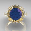 Modern Edwardian 14K Yellow Gold 3.0 Carat Alexandrite Diamond Engagement Ring Wedding Ring Y404-14KYGDAL-3