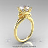 Art Masters 18K Yellow Gold 3.0 Ct White Sapphire Dragon Engagement Ring R601-18KYGWS-2