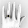 Art Masters Venetian 14K Black Yellow Gold 1.0 Ct Black Diamond Engagement Ring R475-14KBYGBD-4