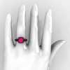 Art Masters French 14K Black Gold 1.0 Carat Pink Sapphire Engagement Ring R215-14KBGPS-4