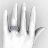 Art Masters Classic 14K White Gold Light Pink Sapphire Womens Wedding Band R272BF-14KWGLPS-4