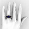 Nature-Classic-14K-Black-Gold-1-0-Ct-Blue-Sapphire-Champagne-Diamond-Leaf-and-Vine-Engagement-Ring-R340S-14KBGCHDBS-H