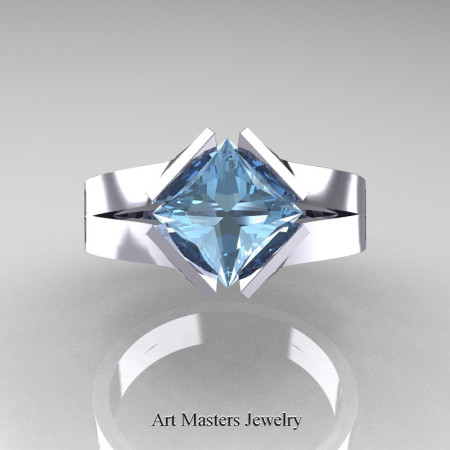 Neomodern-14K-White-Gold-1-5-Carat-Princess-Aquamarine-Engagement-Ring-R389-14KWGAQ-T