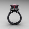 High Fashion 14K Black Gold 3.0 Ct Tourmaline Diamond Knot Engagement Ring R390-14KBGDT
