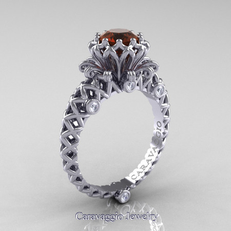 Caravaggio-Lace-14K-White-Gold-1-0-Carat-Brown-and-White-Diamond-Engagement-Ring-R634-14KWGDBRD-P