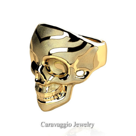 Caravaggio-Mens-14K-Yellow-Gold-Skull-Ring-R638-14KYGS2-P