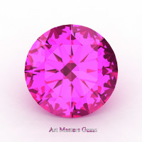 Art Masters Gems Calibrated 5.0 Ct Round Pink Sapphire Created Gemstone RCG0500-PS