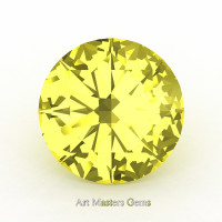 Art Masters Gems Calibrated 1.5 Ct Round Canary Yellow Sapphire Created Gemstone RCG0150-CYS