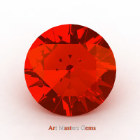 Art Masters Gems Calibrated 1.25 Ct Round Padparadscha Sapphire Created Gemstone RCG0125-POS