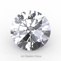 Art Masters Gems Standard 0.5 Ct Round White Sapphire Created Gemstone RCG0050-WS
