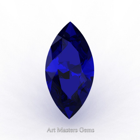 Art Masters Gems Standard 0.75 Ct Marquise Blue Sapphire Created Gemstone MCG0075-BS
