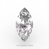 Art Masters Gems Standard 0.75 Ct Marquise White Sapphire Created Gemstone MCG0075-WS