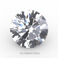 Art Masters Gems Standard 1.0 Ct Round White Sapphire Created Gemstone RCG0100-WS
