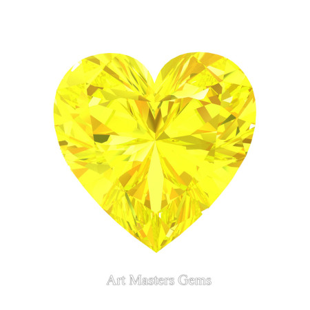 Art-Masters-Gems-Standard-0-5-0-Carat-Heart-Cut-Yellow-Sapphire-Created-Gemstone-HCG050-YS-T