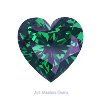 Art Masters Gems Standard 1.0 Ct Heart Russian Alexandrite Created Gemstone HCG100-RAL