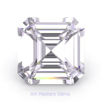 Art Masters Gems Standard 1.5 Ct Asscher White Sapphire Created Gemstone ACG150-WS