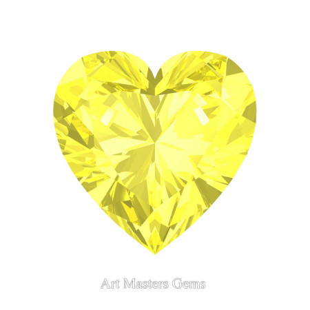 Art-Masters-Gems-Standard-1-5-0-Carat-Heart-Cut-Canary-Yellow-Sapphire-Created-Gemstone-HCG150-CYS-T