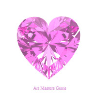 Art Masters Gems Standard 2.0 Ct Heart Light Pink Sapphire Created Gemstone HCG200-LPS