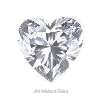 Art Masters Gems Standard 2.0 Ct Heart White Sapphire Created Gemstone HCG200-WS