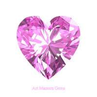 Art Masters Gems Standard 3.0 Ct Heart Light Pink Sapphire Created Gemstone HCG300-LPS