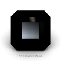 Art Masters Gems Standard 3.0 Ct Royal Asscher Black Diamond Created Gemstone RACG300-BD