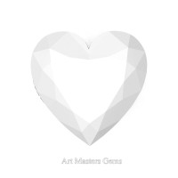 Art Masters Gems Standard 4.0 Ct Heart White Agate Natural Gemstone HNG400-WA