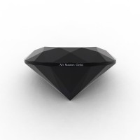 Art Masters Gems Standard 0.5 Ct Round Black Diamond Created Gemstone RCG0050-BD