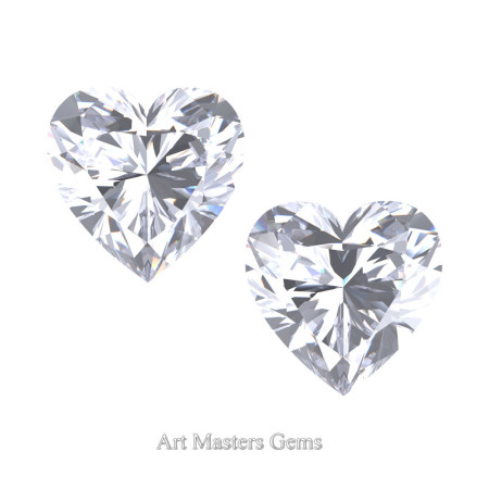 Art-Masters-Gems-Standard-Set-of-Two-0-7-5-Carat-Heart-Cut-White-Sapphire-Created-Gemstones-HCG075S-WS-T