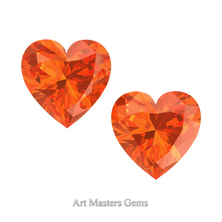 Art-Masters-Gems-Standard-Set-of-Two-1-0-0-Carat-Heart-Cut-Orange-Sapphire-Created-Gemstones-HCG100S-OS-T