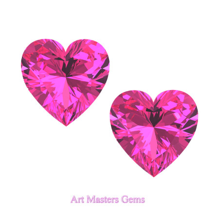 Art-Masters-Gems-Standard-Set-of-Two-1-0-0-Carat-Heart-Cut-Pink-Sapphire-Created-Gemstones-HCG100S-PS-T