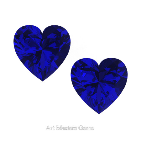 Art-Masters-Gems-Standard-Set-of-Two-2-0-0-Carat-Heart-Cut-Blue-Sapphire-Created-Gemstones-HCG200S-BS-T