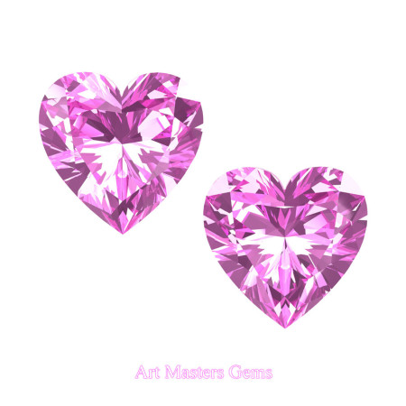 Art-Masters-Gems-Standard-Set-of-Two-2-0-0-Carat-Heart-Cut-Light-PinkSapphire-Created-Gemstones-HCG200S-LPS-T