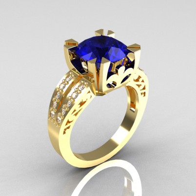 A-modern-vintage-yellow-gold-blue-sapphire-diamond-solitaire-ring-wedding-band-set-r102s-ygdbs-p-402×402