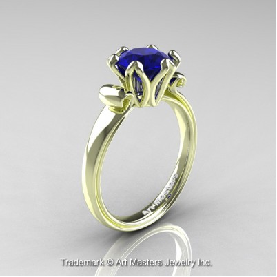 Art-Masters-Antique-14K-Green-Gold-1-5-Ct-Blue-Sapphire-Solitaire-Engagement-Ring-AR127-14KGGBS-P-402×402