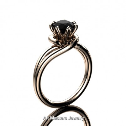 Classic-14K-Rose-Gold-1-CT-Black-Diamond-Solitaire-Engagement-Ring-R559-14KRGBD-P1-402×402