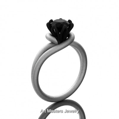 Classic-14K-Two-Tone-White-Gold-1-CT-Black-Diamond-Solitaire-Engagement-Ring-R559-14KWBGSBD-P1-402×402