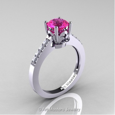 Classic-14K-White-Gold-1-Carat-Pink-Sapphire-Diamond-Solitaire-Wedding-Ring-R101-14KWGDPS-P-402×402