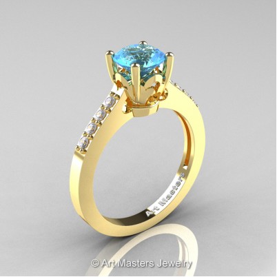 Classic-14K-Yellow-Gold-1-Carat-Blue-Topaz-Diamond-Solitaire-Wedding-Ring-R101-14KYGDBT-P-402×402