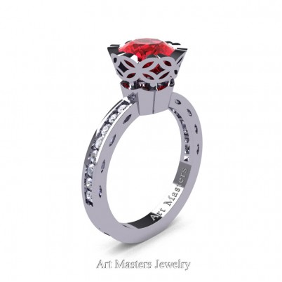 Classic-Armenian-14K-White-Gold-1-Ct-Ruby-Diamond-Solitaire-Engagement-Ring-AR140-14KWGDR-P-402×402