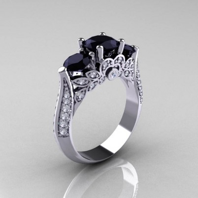 Classic-Three-Stone-Black-Diamond-Engagement-Ring-R200-WGDBD-P-402×402