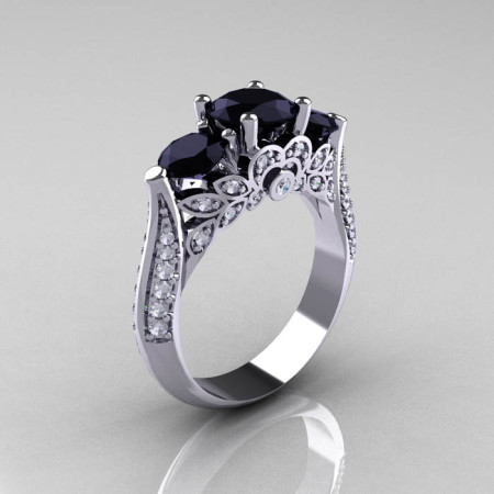 Classic-Three-Stone-Black-Diamond-Engagement-Ring-R200-WGDBD-P-700×700