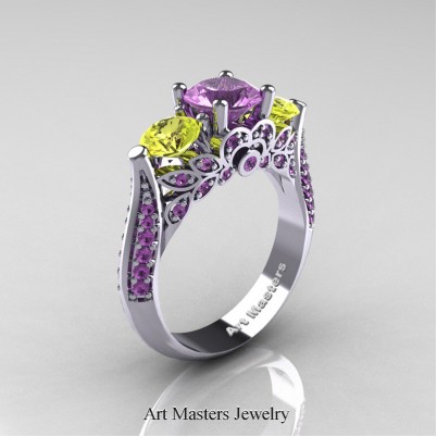 Classic-White-Gold-Three-Stone-Lilac-Amethyst-Yellow-Topaz-Solitaire-Engagement-Ring-R200-WGDYTLAM-P-402×402